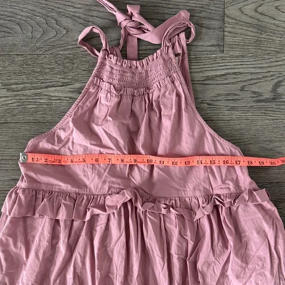 🌼FREE PEOPLE🌼 Anita Dusty Pink Ruffled Maxi Dress, Size S - Picture 5 of 11